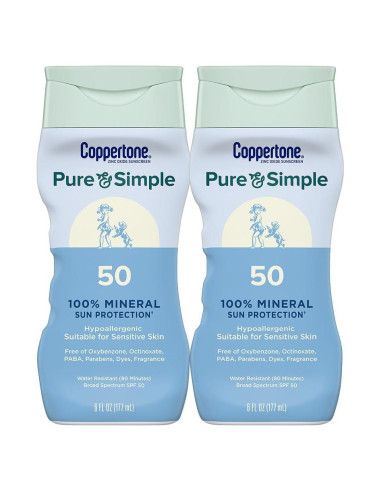 Protector Solar Coppertone Pura y Simple SPF 50 - 2 x 170 g