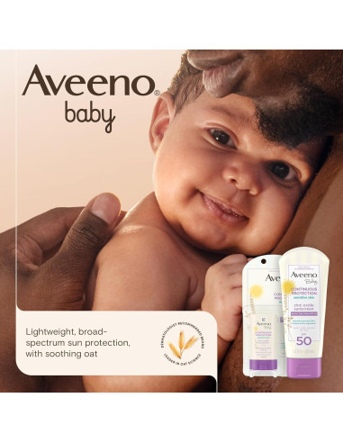Protector Solar Mineral Aveeno Baby SPF 50 Piel Sensible 88.7 ml