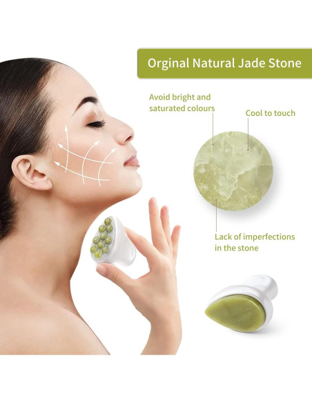 Rodillo de Jade y Gua Sha Facial BEAUTYFACTOR - Set Cuidado Piel Rodillo de Jade y Gua Sha Facial BEAUTYFACTOR - Set Cuidado Piel