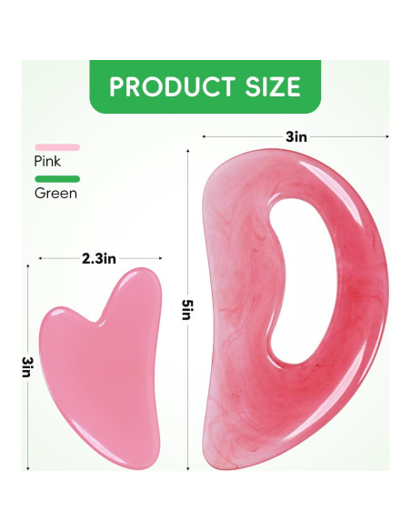 Herramienta Gua Sha de Resina Rosa para Masaje Corporal Herramienta Gua Sha de Resina Rosa para Masaje Corporal