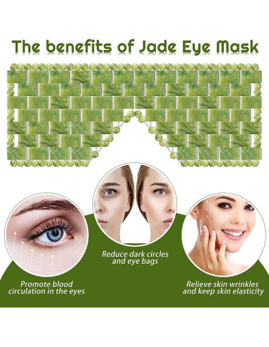 Juego de Máscara y Rodillo Facial de Jade Real - Terapia Fría