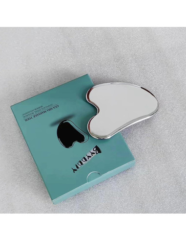 Herramienta Gua Sha de Acero Inoxidable BYYDDIY para Masaje Facial