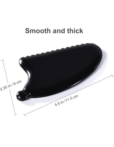 Herramienta Gua Sha Facial Obsidiana Negra Oarkive - Masajeador