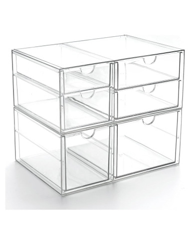 Organizador de Maquillaje Prsildan 6 Cajones Acrílico Apilable