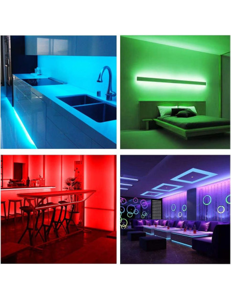 Tira LED RGB inteligente Daybetter 30.48m compatible con Alexa Tira LED RGB inteligente Daybetter 30.48m compatible con Alexa