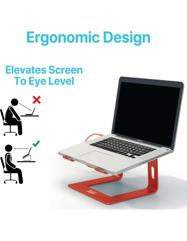 Soporte Ergonómico para Laptop BLACK+DECKER Rosa Coral