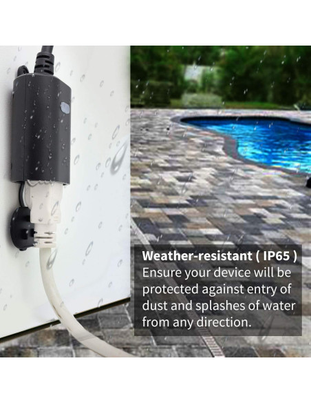 Enchufe Inteligente Exterior Minoston MP22W, IP65, 15A, 2 Pack Enchufe Inteligente Exterior Minoston MP22W, IP65, 15A, 2 Pack