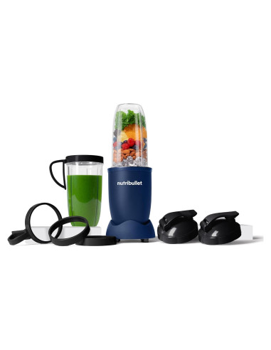 Licuadora Personal NutriBullet Pro 900W Azul Marino 13 Piezas