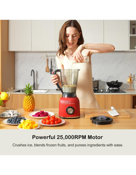 Mezclador Profesional CKEMU 8 Tazas 25,000RPM Rojo Libre BPA Mezclador Profesional CKEMU 8 Tazas 25,000RPM Rojo Libre BPA