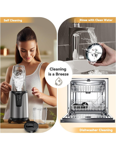 Licuadora Personal TECKNET 600W con 2 Tazas 500ml y 150ml Licuadora Personal TECKNET 600W con 2 Tazas 500ml y 150ml