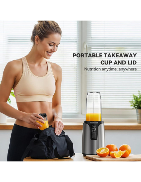 Licuadora Personal TECKNET 600W con 2 Tazas 500ml y 150ml Licuadora Personal TECKNET 600W con 2 Tazas 500ml y 150ml
