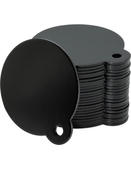 Etiquetas de Aluminio StayMax 25 Piezas 3.15 cm Negro Etiquetas de Aluminio StayMax 25 Piezas 3.15 cm Negro