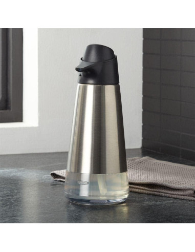 Dispensador de Jabón Acero Inoxidable OXO 443ml Fácil Presión