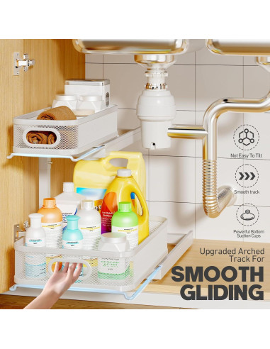 Organizador Bajo Fregadero Biboraya 2 Paquetes con Cajón Deslizante