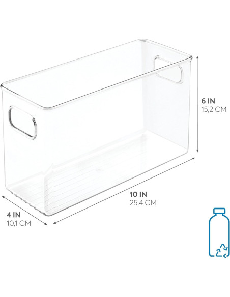 Contenedor de Almacenamiento iDesign 25.4x10.16x15.24 cm BPA Libre Contenedor de Almacenamiento iDesign 25.4x10.16x15.24 cm BPA Libre