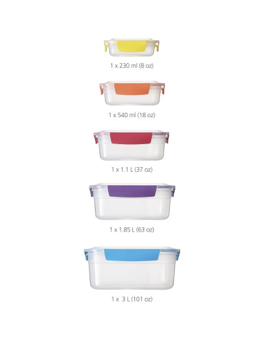 Conjunto de Contenedores de Almacenamiento Joseph Joseph 10 Piezas