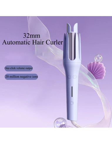 Rizador de Cabello Automático WINB 32mm, 4 Temperaturas, 3 Temporizadores