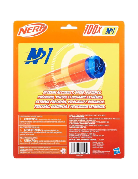 Dardos Nerf N1 - 100 dardos para blasters Nerf N Dardos Nerf N1 - 100 dardos para blasters Nerf N