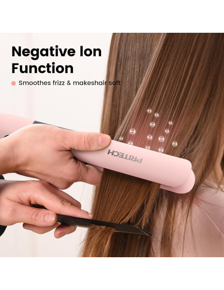 Plancha de Pelo y Rizador 2 en 1 PRITECH Rosa, Titanio, 120-232C Plancha de Pelo y Rizador 2 en 1 PRITECH Rosa, Titanio, 120-232C