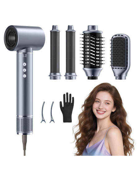 Secador de Pelo Profesional 5 en 1 Dson 1100W con Rizador Automático Secador de Pelo Profesional 5 en 1 Dson 1100W con Rizador Automático