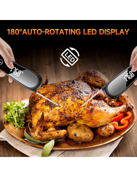 Termómetro Digital de Carne Impermeable 180 Sonda LED Termómetro Digital de Carne Impermeable 180 Sonda LED