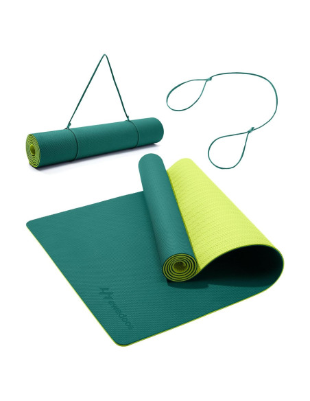 Alfombrilla de Yoga Ewedoos Verde TPE Antideslizante 0.64 cm Alfombrilla de Yoga Ewedoos Verde TPE Antideslizante 0.64 cm