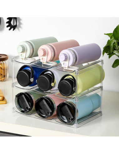 Organizador de Botellas Apilable LANDNEOO 3 Niveles 9 Botellas