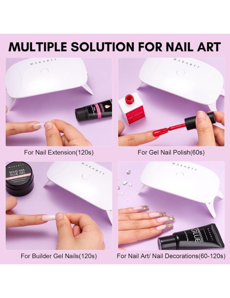Lámpara UV LED Portátil Makartt 8W para Uñas en Gel Lámpara UV LED Portátil Makartt 8W para Uñas en Gel