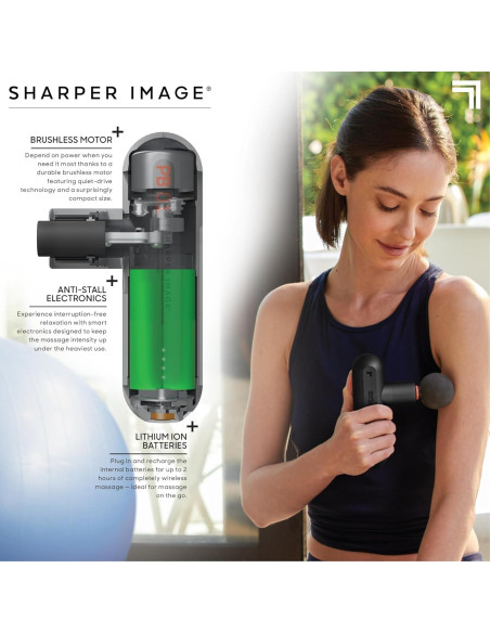 Pistola de Masaje Percusiva Sharper Image Powerboost Move Pistola de Masaje Percusiva Sharper Image Powerboost Move