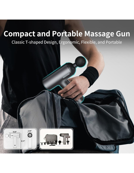 Pistola de Masaje Arboleaf CM40G Portátil 0.99 kg Tejido Profundo Pistola de Masaje Arboleaf CM40G Portátil 0.99 kg Tejido Profundo