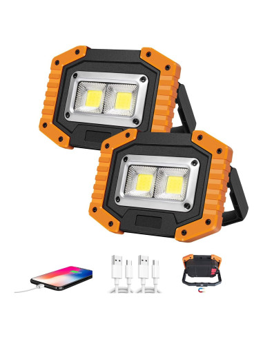OTYTY Luz de Trabajo LED 30W 1500LM Recargable Magnética