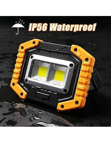 OTYTY Luz de Trabajo LED 30W 1500LM Recargable Magnética