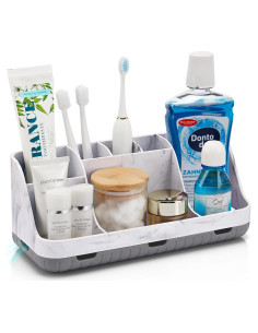 Organizador de Baño GFWARE de Mármol 7 Compartimentos Gris