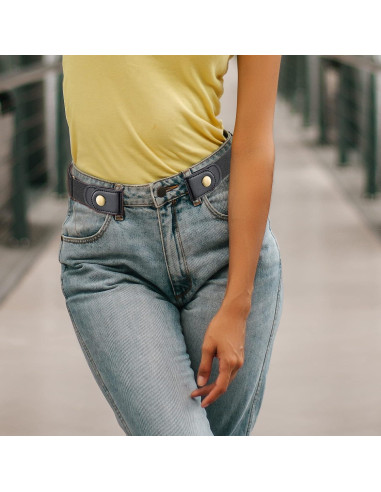 Cinturón Elástico Invisible Ajustable para Mujeres y Hombres - 2 Paquetes