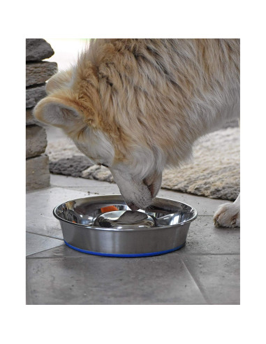 Cuenco de Alimentación Lenta para Perros Durapet Acero Inoxidable Grande