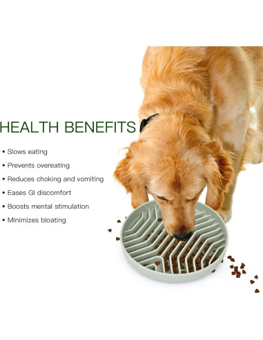 Cuenco de Alimentación Lenta para Perros y Gatos XAQMHSW 19cm