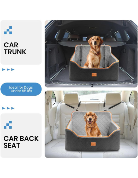 Asiento de Coche para Perros Medianos Sangoodier - Acolchado Impermeable Asiento de Coche para Perros Medianos Sangoodier - Acolchado Impermeable