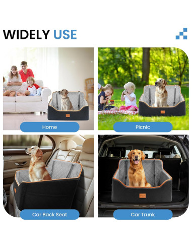 Asiento de Coche para Perros Medianos Sangoodier - Acolchado Impermeable