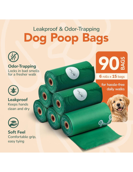 Bolsas de Poop Ecológicas GET THIS - 90 Unidades a Prueba de Fugas Bolsas de Poop Ecológicas GET THIS - 90 Unidades a Prueba de Fugas