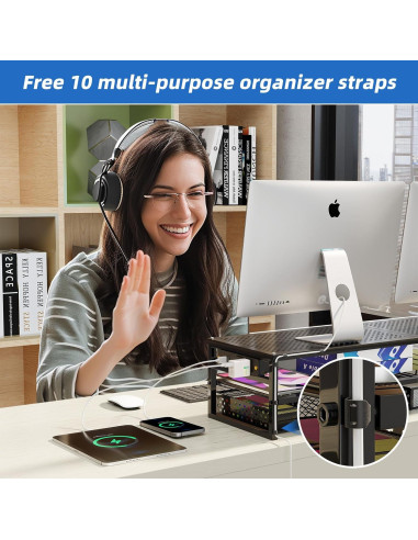 Soporte de Monitor de Metal Simple Trending con USB 2.0 y 2 Niveles
