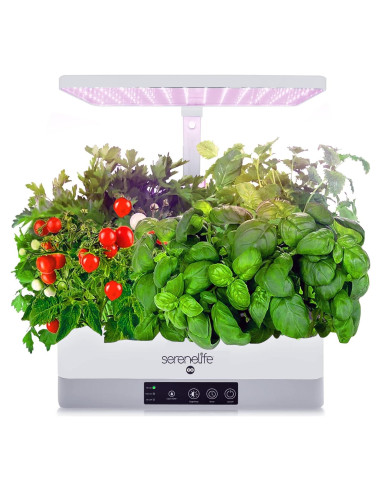 Jardín Hidropónico SereneLife 6 Cápsulas Luz LED Ajustable
