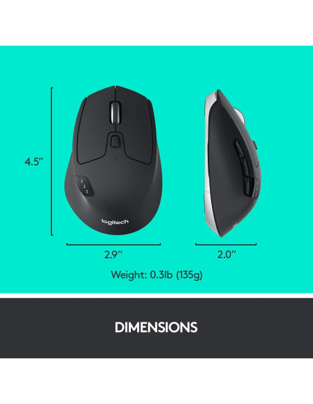 Ratón Óptico Inalámbrico Logitech M720 Triathlon - Negro Ratón Óptico Inalámbrico Logitech M720 Triathlon - Negro
