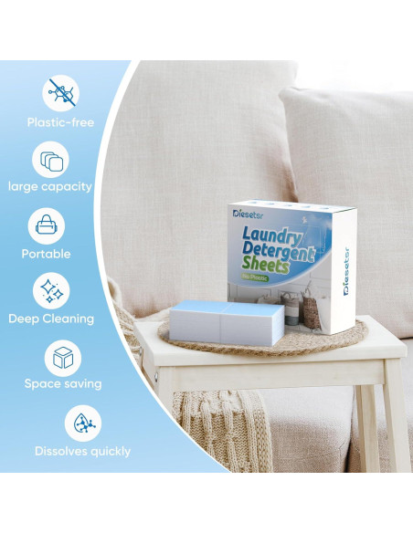 Hojas de Detergente Ecológicas Diesetsr 150 Cuentas Lino Hojas de Detergente Ecológicas Diesetsr 150 Cuentas Lino