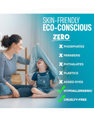 Hojas de detergente Sudstainables 100 cargas Lino fresco ecológico