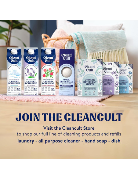Hojas de detergente Cleancult Lino Fresco 60 cargas 3 enzimas Hojas de detergente Cleancult Lino Fresco 60 cargas 3 enzimas