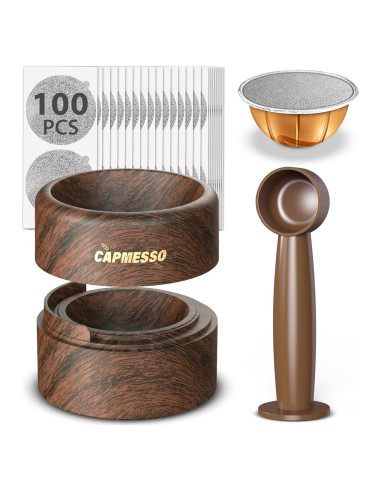 Kit de Recarga Reutilizable de Cápsulas Nespresso Vertuo - 100 Tapas