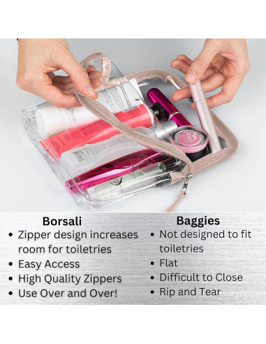 Botellas de Viaje BORSALI 3oz (89ml) Set 18 Piezas TSA