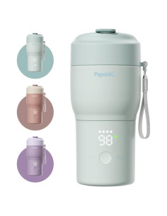 Calentador de Botellas Portátil Papablic Pro - 30W, 5 Temperaturas, Esterilizador, Verde Menta