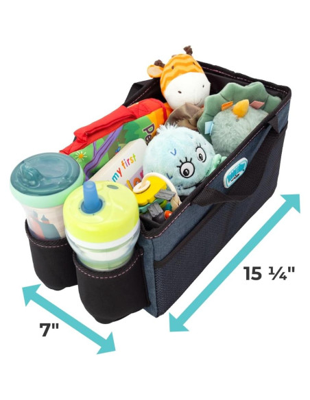 Organizador de Caddy para Auto Toddleroo - Marino, Portátil y Plegable Organizador de Caddy para Auto Toddleroo - Marino, Portátil y Plegable