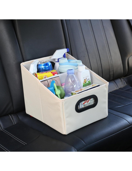Organizador de Asiento de Coche AOKJOY Plegable Beige M Organizador de Asiento de Coche AOKJOY Plegable Beige M